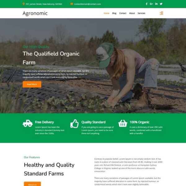 Agronomic WordPress Nature Theme