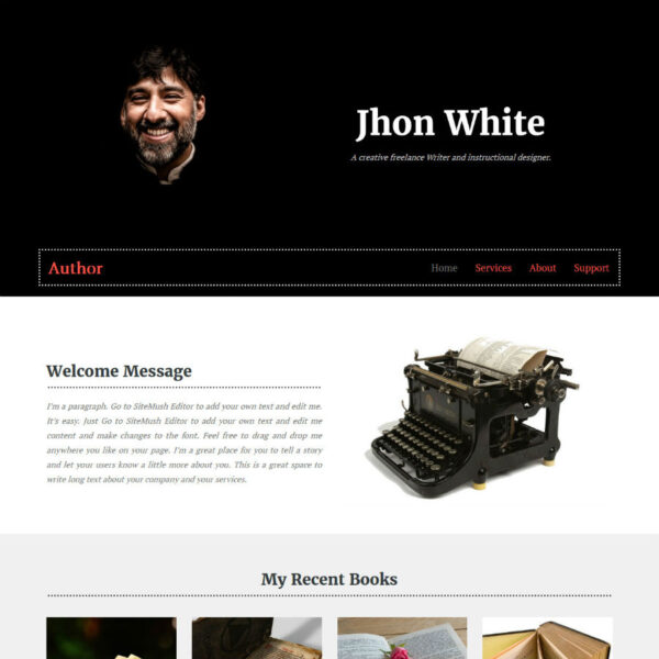 Author WordPress Profile Theme