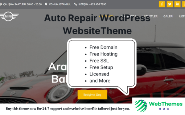 Auto Repair WordPress  Website Theme