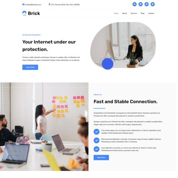 Brick WordPress Technolgy Theme