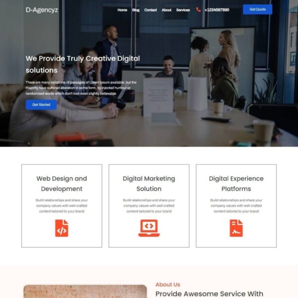 D-Agencyz WordPress Technolgy Theme