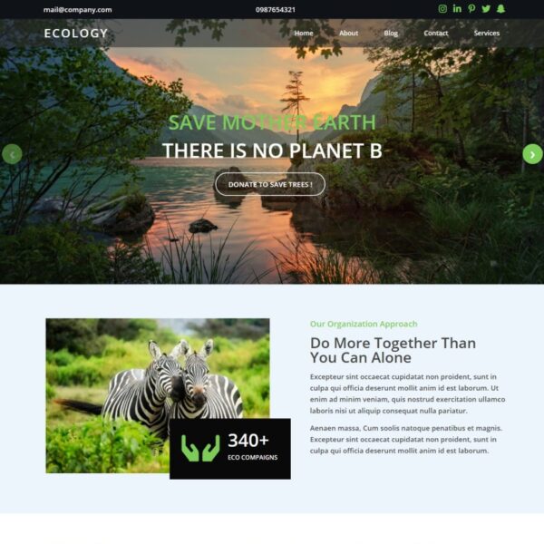 Ecology WordPress Nature Theme