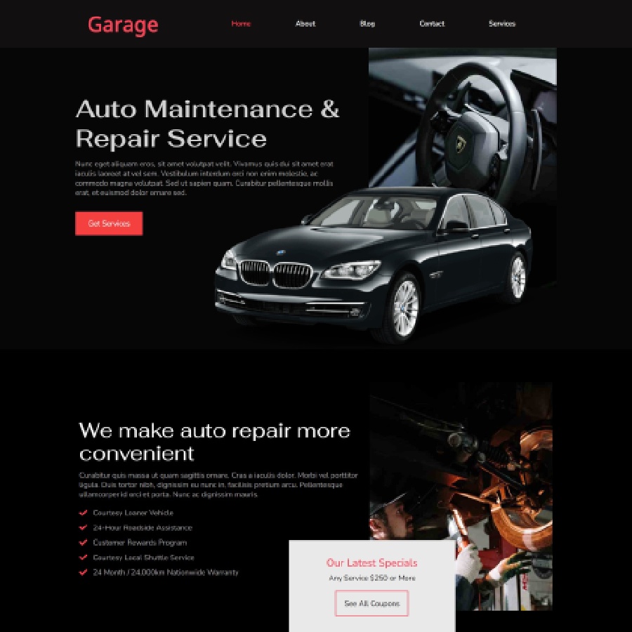 Garage WordPress Theme