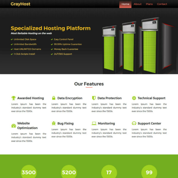 GrayHost WordPress Technolgy Theme