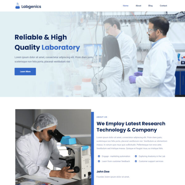 Labgenics WordPress Technolgy Theme