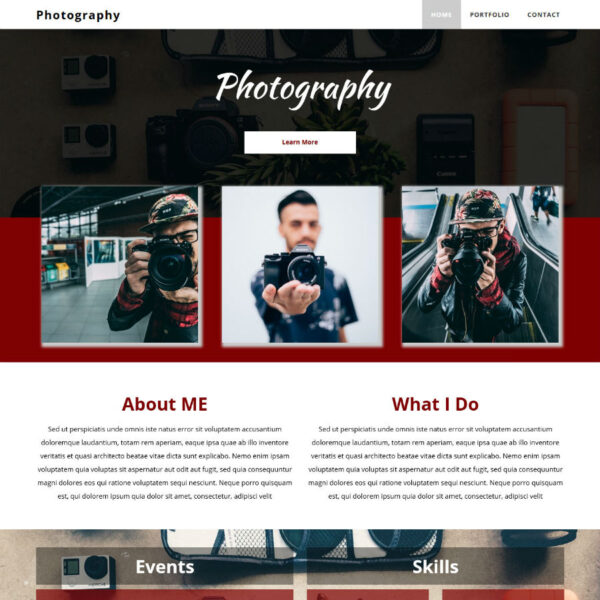 Photography WordPress Profile Theme