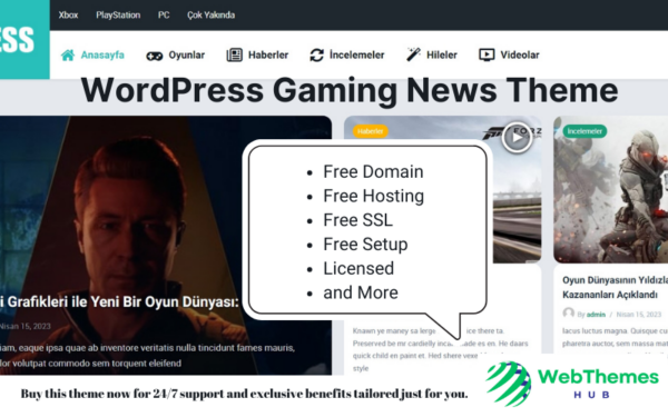 WordPress Gaming News Theme