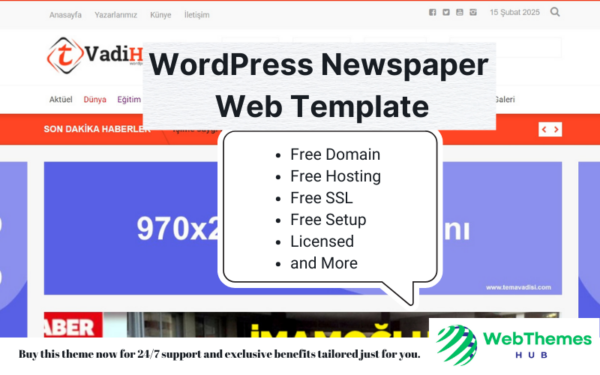 WordPress Newspaper Web Template