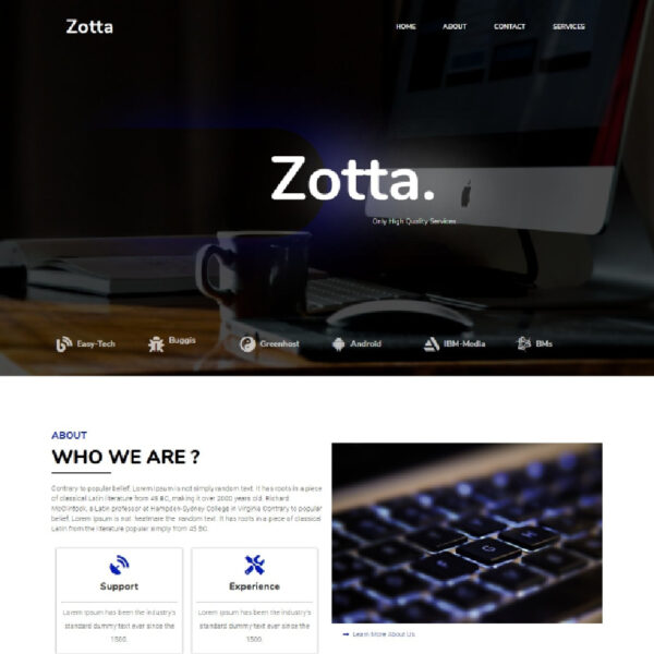 Zotta WordPress Technolgy Theme