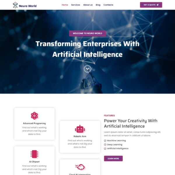 NeuroWorld WordPress Software Theme