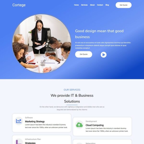 Cortege WordPress Software Theme