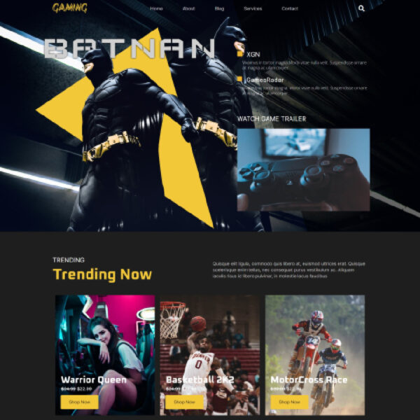 Gaming WordPress Entertainment Theme