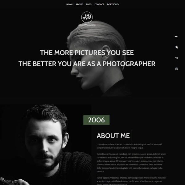 Adams WordPress Photography Theme