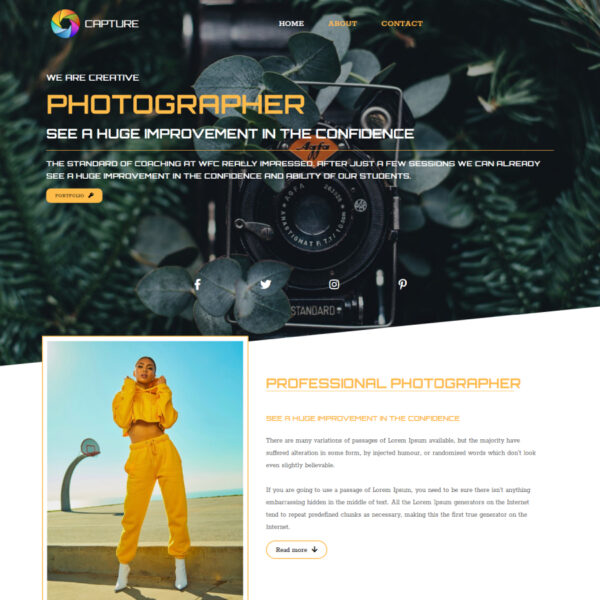 Capture WordPress Photography Theme