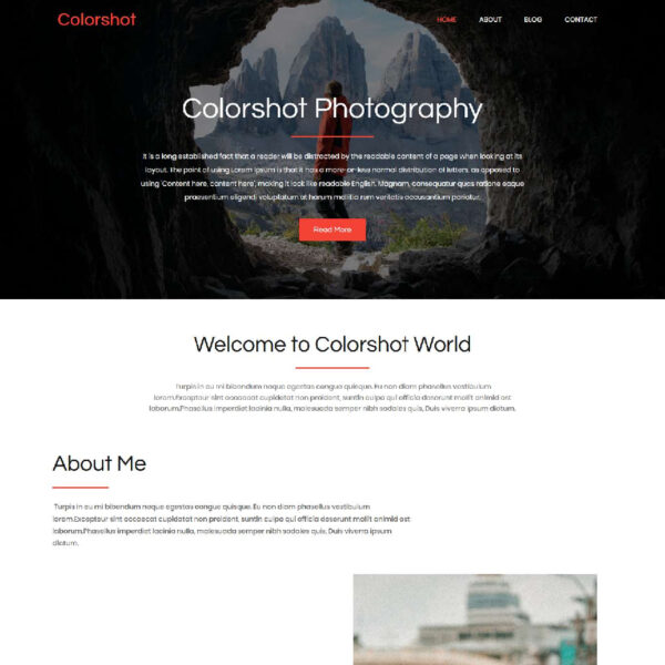 Colorshot WordPress Photography Theme