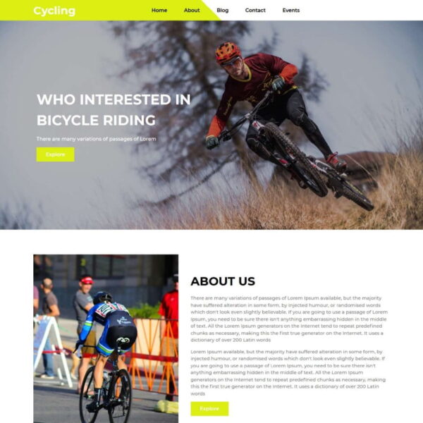 Cycling WordPress Sports Theme