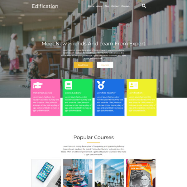 Edification WordPress Education Theme