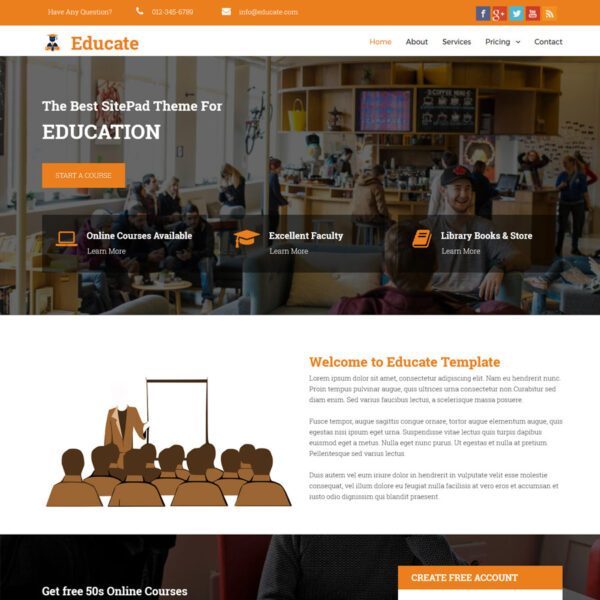 Educate WordPress Education Theme