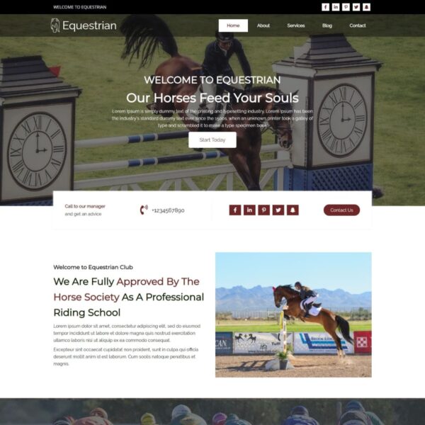 Equestrian WordPress Sports Theme