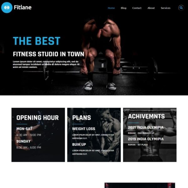 Fitlane WordPress Sports Theme