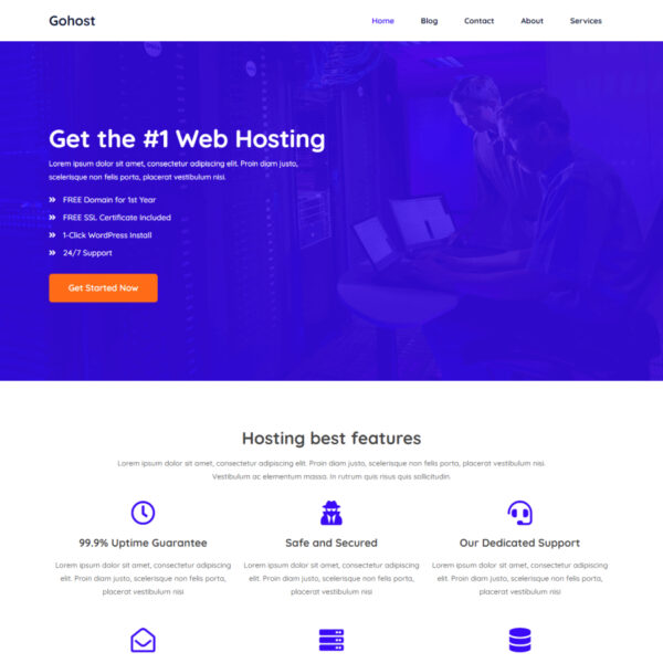 Gohost WordPress Hosting Theme