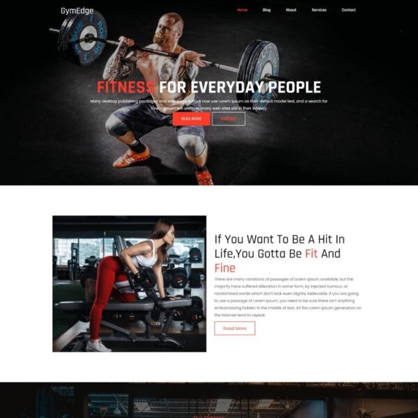 GymEdge WordPress Sports Theme