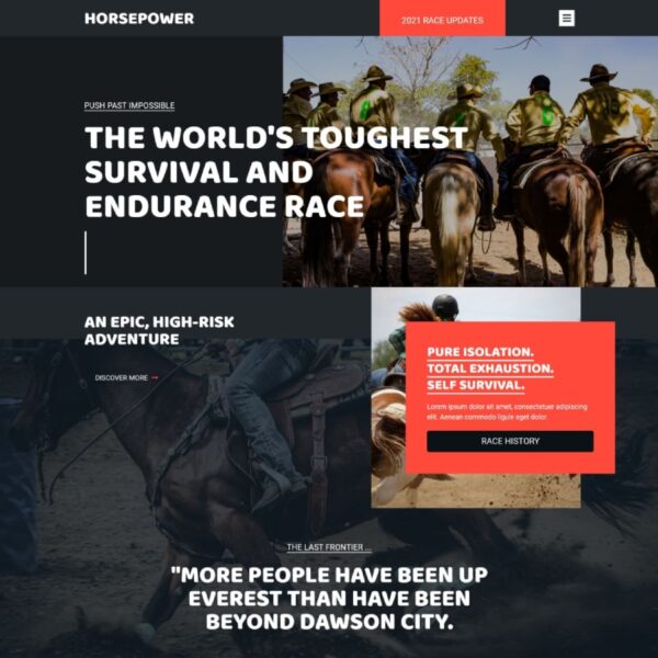 Horsepower WordPress Sports Theme