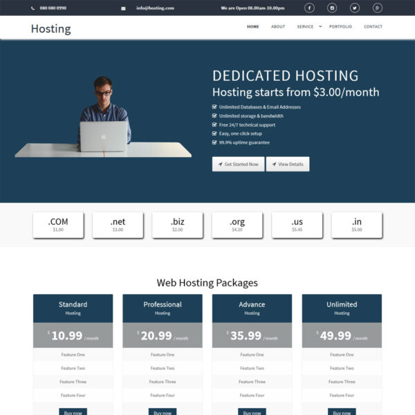 Hosting WordPress Hosting Theme