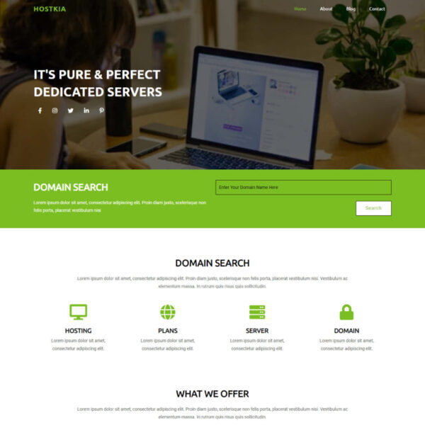 Hostkia WordPress Hosting Theme