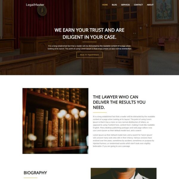 LegalMaster WordPress Lawyer Theme