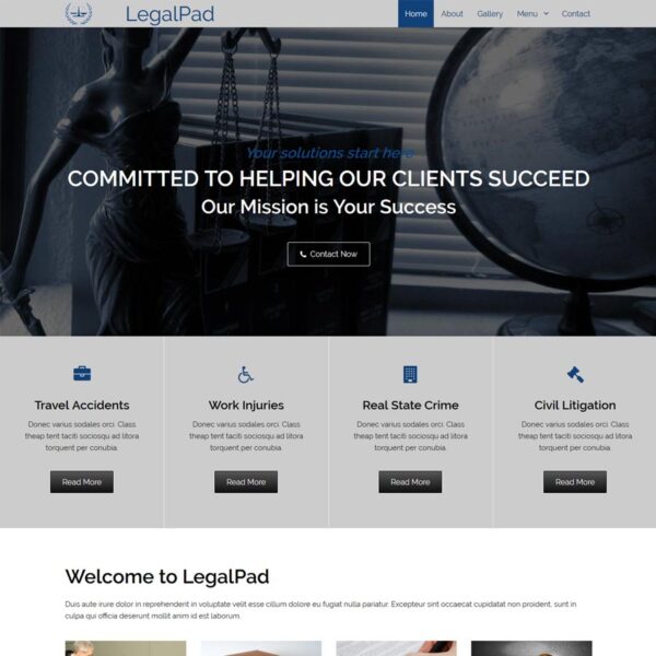 LegalPad WordPress Lawyer Theme