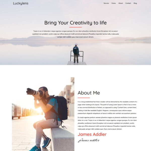 LuckyLens WordPress Photography Theme