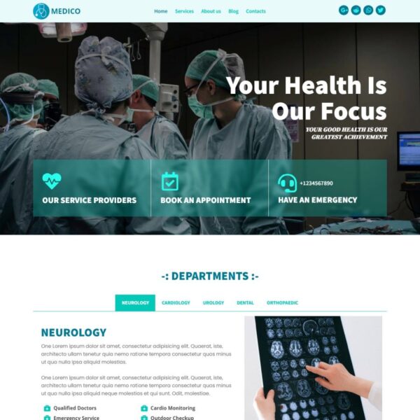 Medico WordPress Health Theme