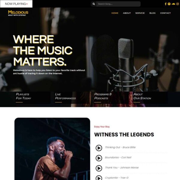 Melodious WordPress Music Theme