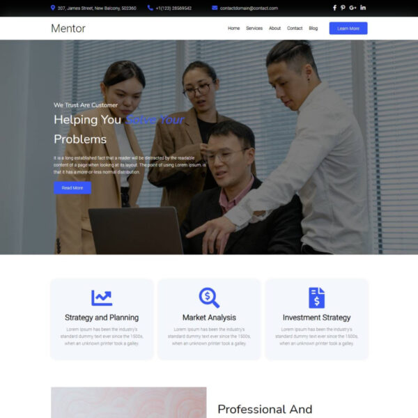 Mentor WordPress Consulting Theme