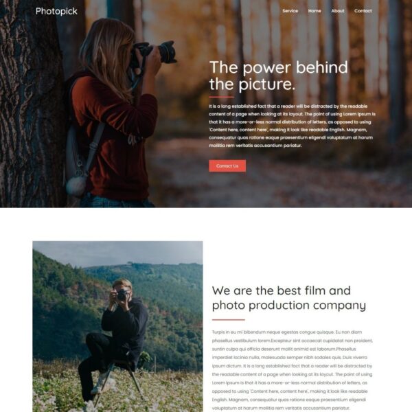 Photopick WordPress Photography Theme