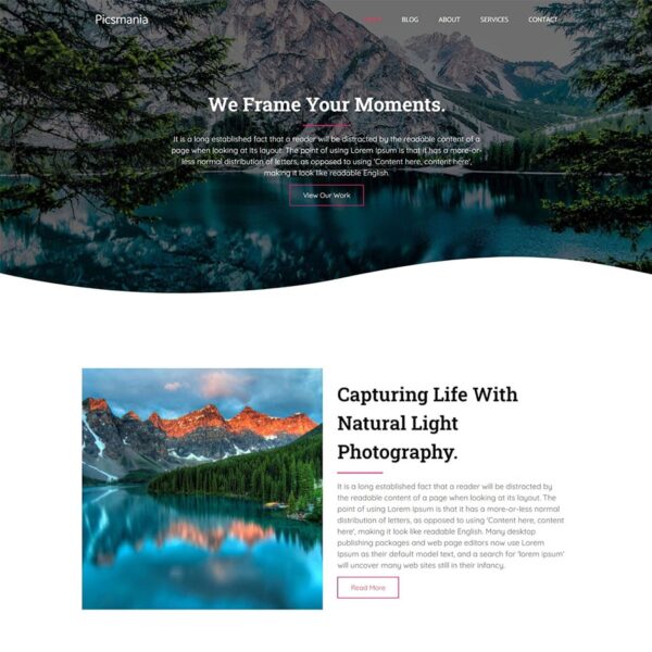 Picsmania WordPress Photography Theme