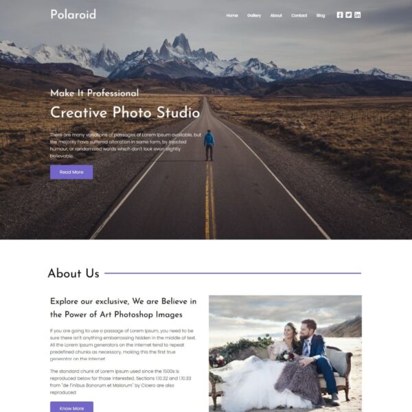 Polaroid WordPress Photography Theme