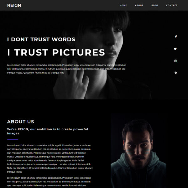 Reign WordPress Photography Theme