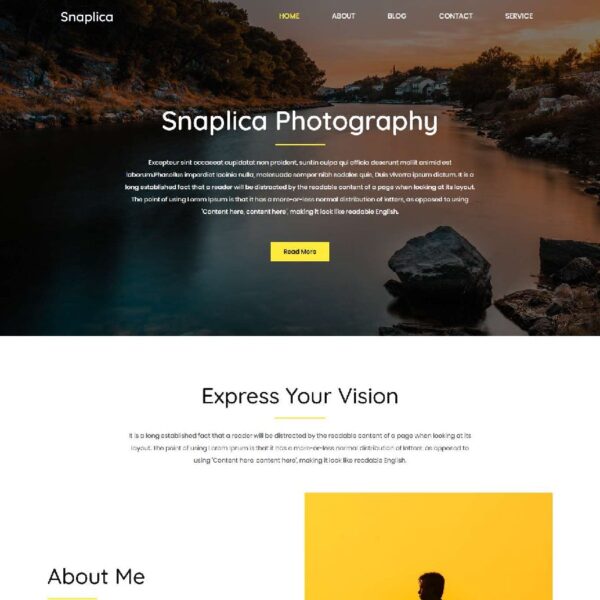 Snaplica WordPress Photography Theme