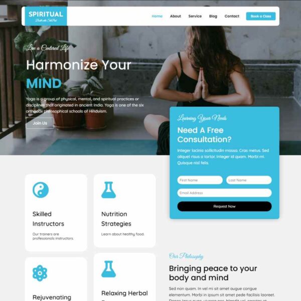 Spiritual WordPress Health Theme