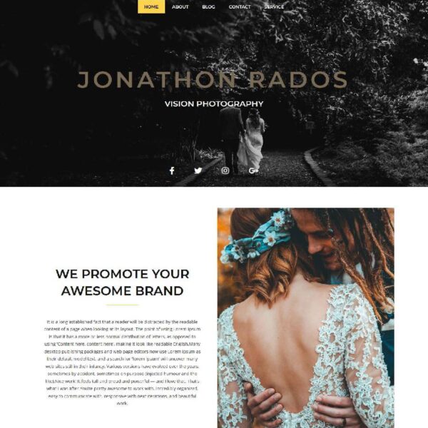 Vision WordPress Photography Theme