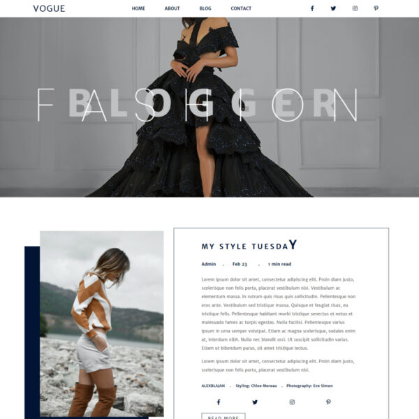 Vogue WordPress Portfolio Theme