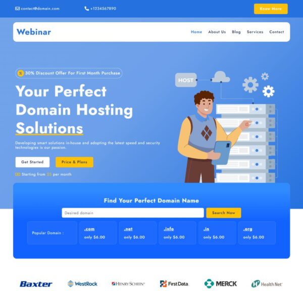 Webinar WordPress Hosting Theme