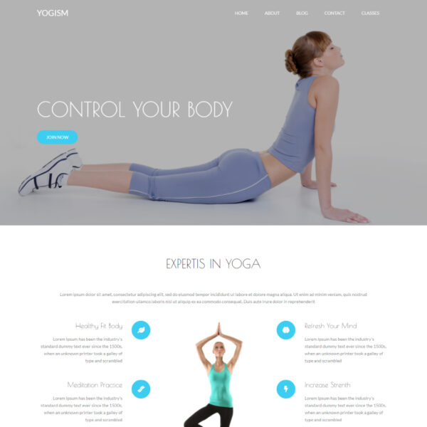 Yogism WordPress Health Theme